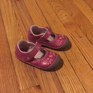 Pink floral stride rite shoes